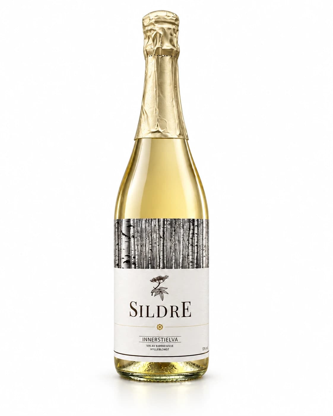 Sildre Hylleblomst på hvit studiobakgrunn